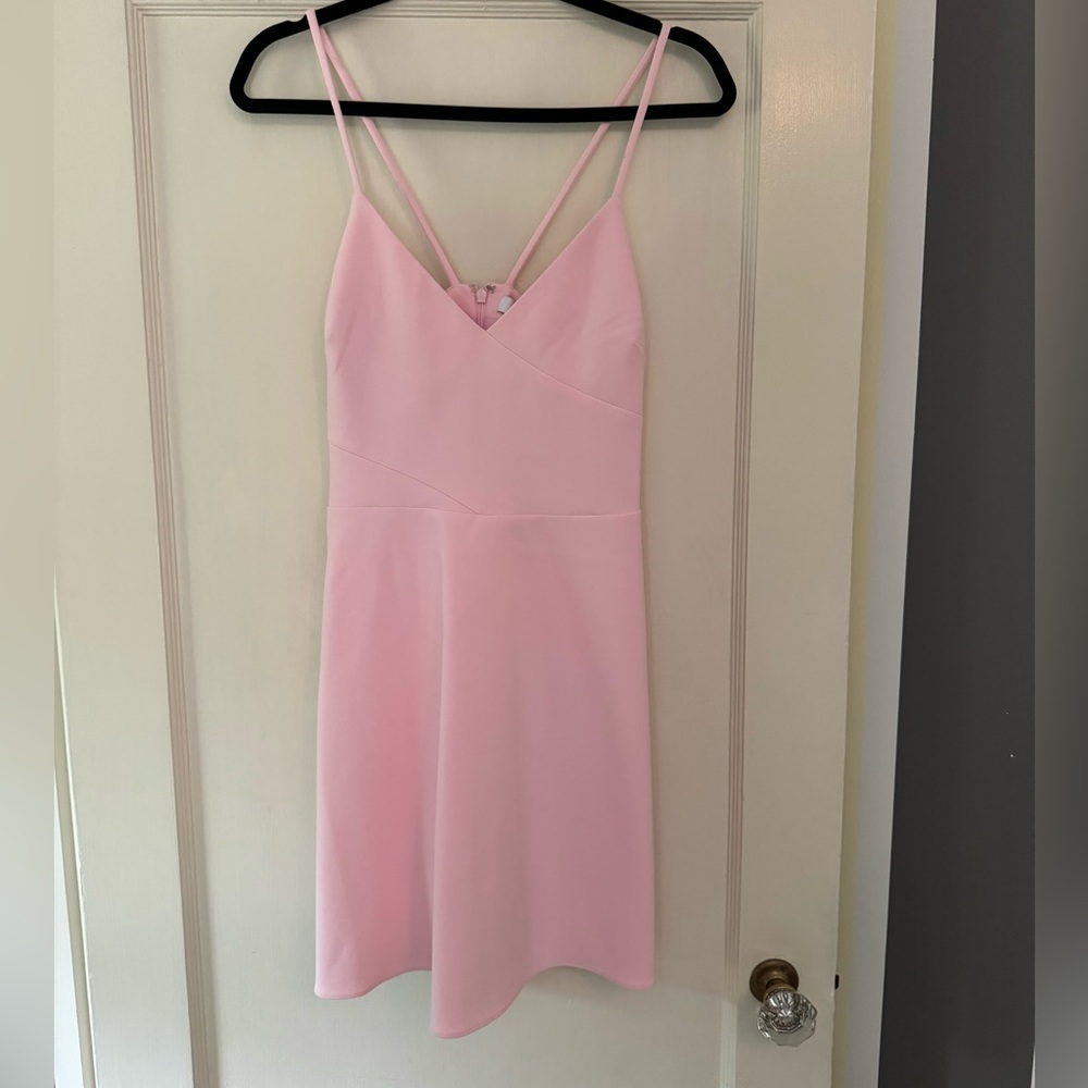 Likely pink cocktail / skater dress